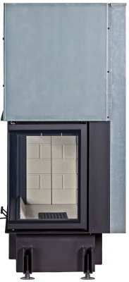 Каминная топка Экокамин ДЕЛЬТА 1000RР  два стекла правая принтинг подовое горение