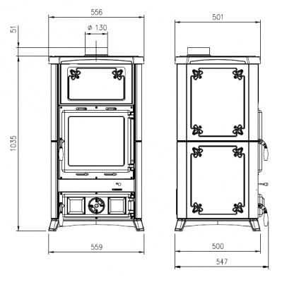 Дровяная печь La NORDICA Fedora Bianco Infinity (Белый)