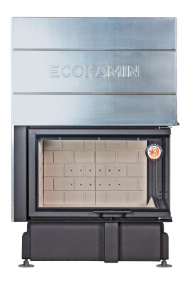 Каминная топка Экокамин Дельта 800R два стекла левая принтинг