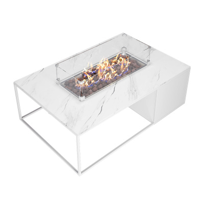 Газовый камин KAMINEX Газовый камин-стол Лаки белый уличный — выбрать подходящую модель для заказа