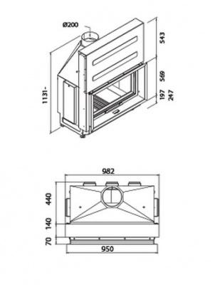 Каминная топка LL CALOR LL-2080V2