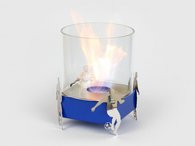 Биокамин LUX FIRE Биокамин настольный "Футбол" S(синий)