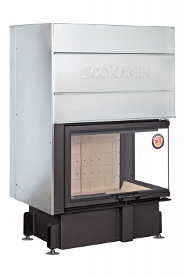 Каминная топка Экокамин Дельта 800R два стекла левая принтинг