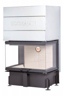 Каминная топка Экокамин Дельта 800 три стекла принтинг