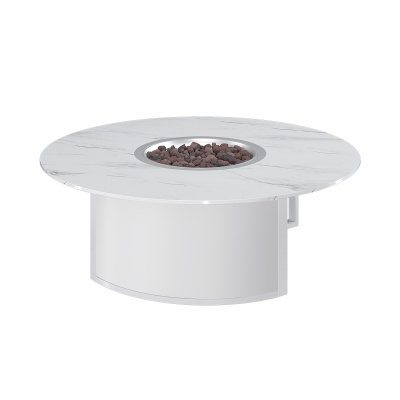 Газовый камин KAMINEX Газовый камин-стол Бромо белый уличный — выбрать подходящую модель для заказа