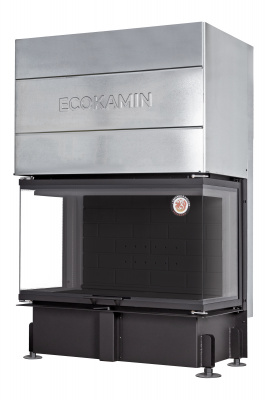 Каминная топка Экокамин ДЕЛЬТА 1000PВ три стекла принтинг подовое горение черный шамот Каминная топка Экокамин ДЕЛЬТА 1000PВ три стекла принтинг подовое горение черный шамот