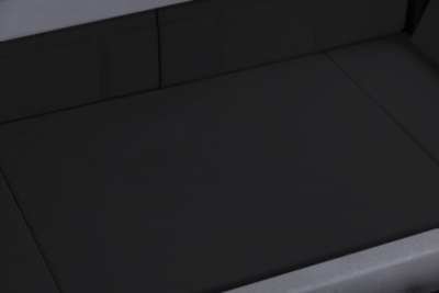 Каминная топка Экокамин ДЕЛЬТА 800LРВ  два стекла левая принтинг подовое горение черный шамот