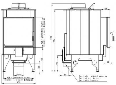 Каминная топка ROMOTOP KV 025 N 01