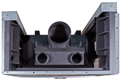 Каминная топка Экокамин ДЕЛЬТА 1000RР  два стекла правая принтинг подовое горение