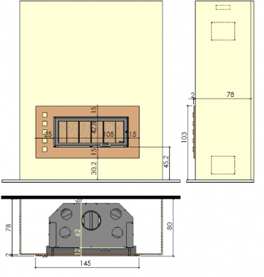 Каминная облицовка CHAZELLES GLAM 622 под D1200H Chazelles (распродажа)