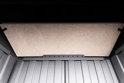 Каминная топка Экокамин Альфа 800 с контргрузом черный шамот