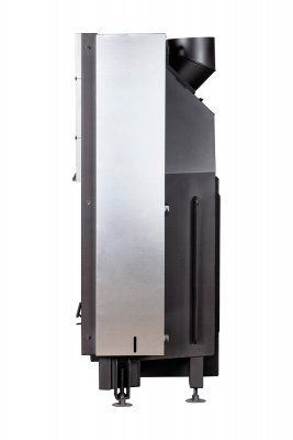 Каминная топка Экокамин ВЕГА 800 PB подовое горение принтинг черный шамот