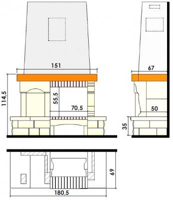 Каминная облицовка CHAZELLES SOLO CS18