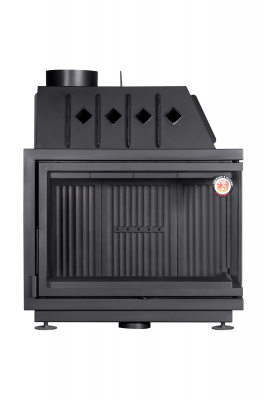 Каминная топка Экокамин Альфа 1000RB два стекла правая черный шамот