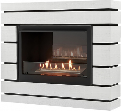 Биокамин Electrolux Каминокомплект биокамин Firelight BFP/P-2520, портал Moderno 25 шпон белый дуб