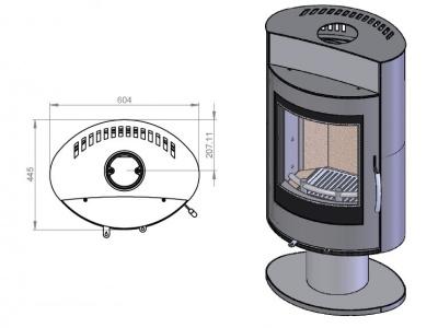 Дровяная печь EMBER Отопительная печь Миляна SKI 400 DV