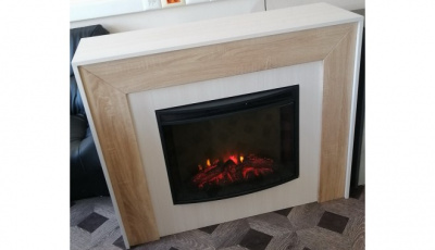 Встраиваемый электрический камин REAL-FLAME Jersey 25,5 WT с очагом Evrika 25,5 LED