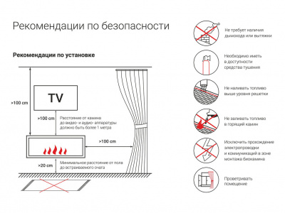 Биокамин LUX FIRE Каминная вставка  Lux Fire 500 M