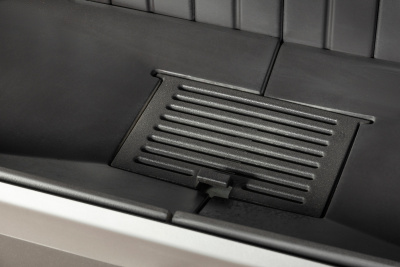 Каминная топка Экокамин ДЕЛЬТА 1000BV три стекла принтинг черный шамот, вертикальная ламель